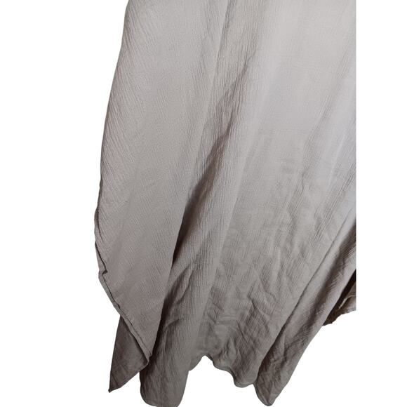 New Easel Kaftan Dress Small Beige Oversized Boho Cotton Tie Front Lounge - Picture 7 of 13